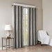 Mirage - 84" Knitted Damask Total Blackout Grommet Top Curtain Panel - Charcoal - Simple Home Plus