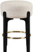 Torino - Backless Counter Stool With Brushed Black Base (Set of 2) - Simple Home Plus