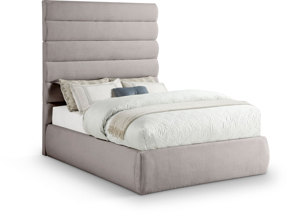 Adam - Linen Fabric Bed With 70.5" Headboard - Simple Home Plus
