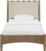 Santos - Vegan Leather Headboard And Wood Bed - Waxed Brown Frame - Simple Home Plus