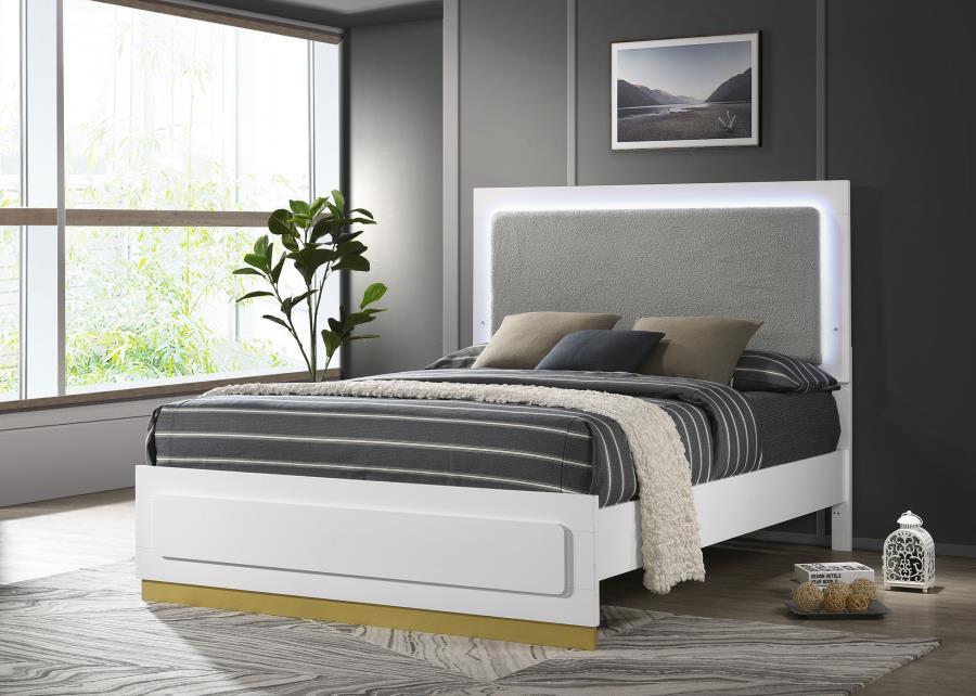 Caraway - Wood LED Panel Bed - Simple Home Plus