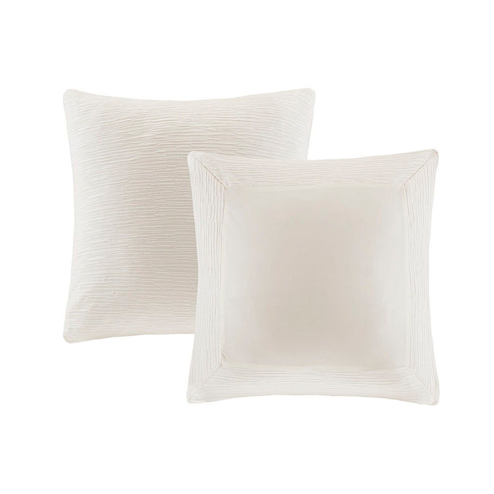 Hanae - Blend Yarn Dyed Euro Sham - White - Simple Home Plus
