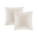 Hanae - Blend Yarn Dyed Euro Sham - White - Simple Home Plus
