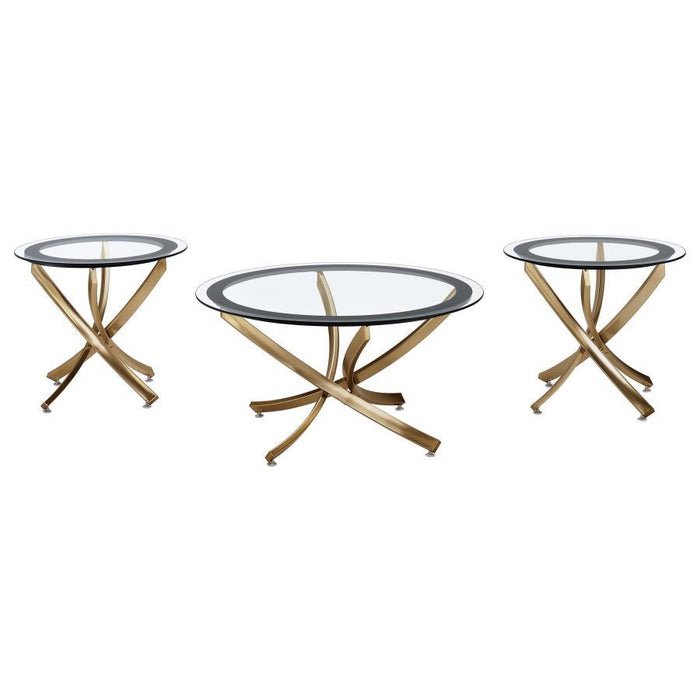 Brooke - Round Coffee Table Set - Simple Home Plus