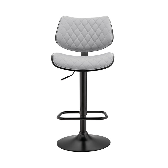 Leland - Adjustable Bar Stool - Gray / Black - Simple Home Plus
