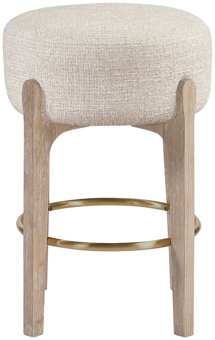 Torino - Backless Counter Stool With Brushed Natural Base (Set of 2) - Simple Home Plus