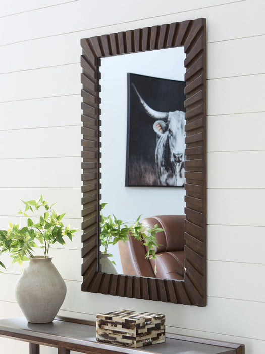 Advin - Dark Brown - Accent Mirror - Simple Home Plus