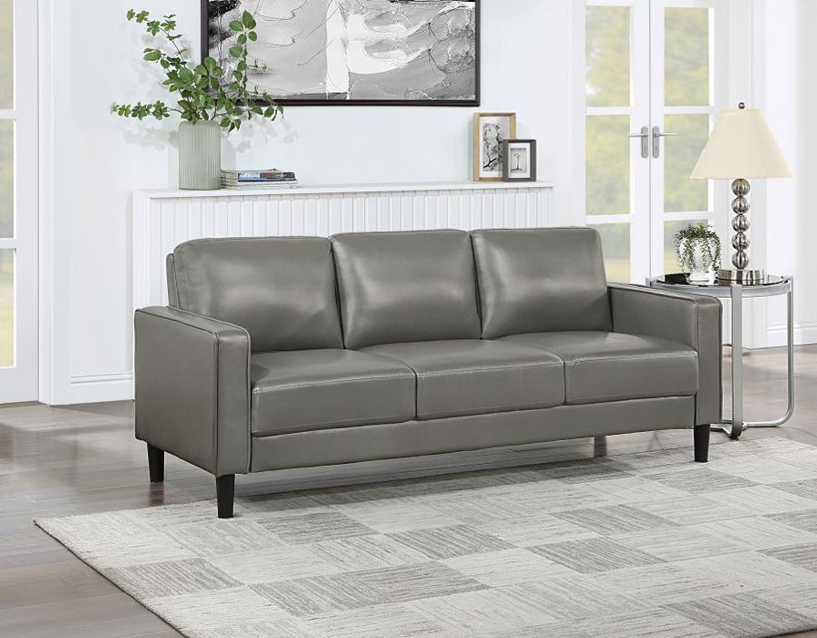 Ruth - Upholstered Track Arm Sofa - Simple Home Plus