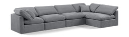 Indulge - Velvet 5 Piece Modular Sectional - Simple Home Plus