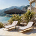 Amalfi - Aluminum Patio Umbrella - Black Base / Light Brown Pole - Simple Home Plus