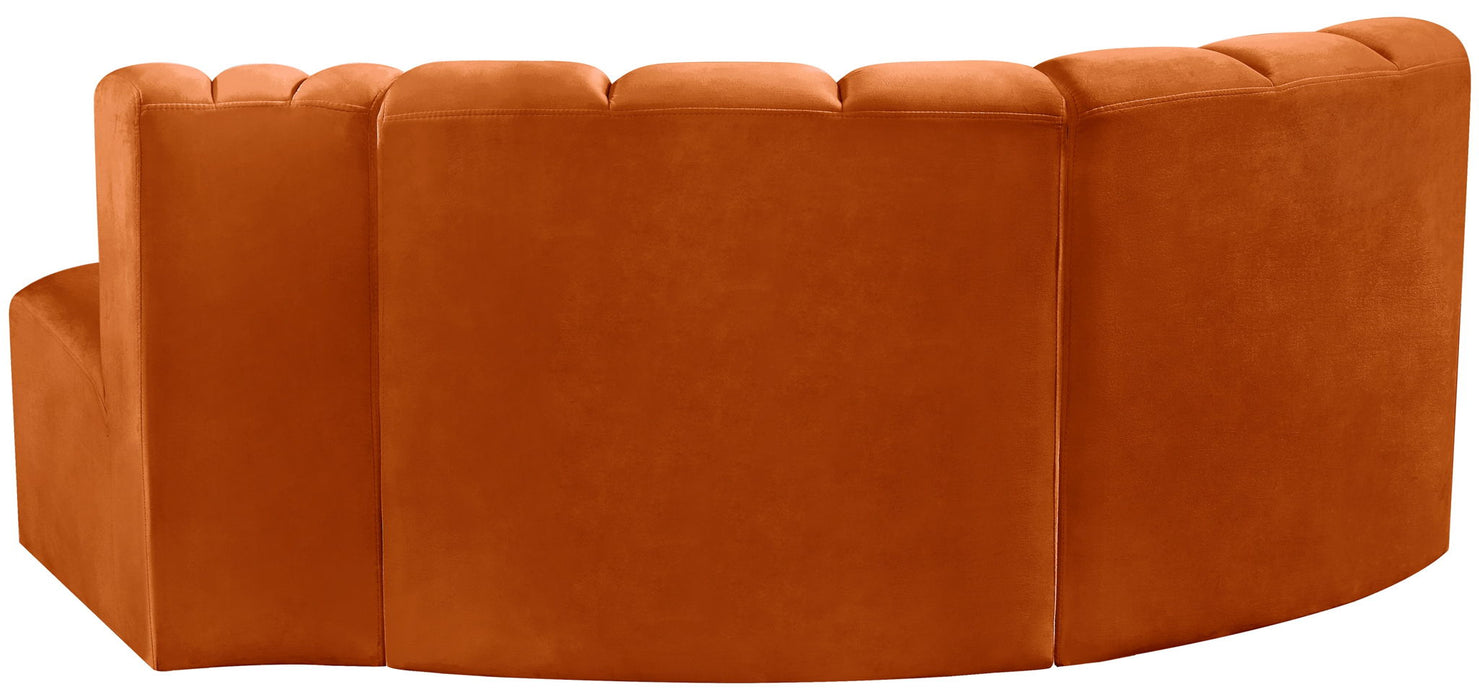 Arc - Velvet 3 Piece Modular L-Shaped Sofa - Simple Home Plus