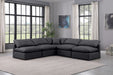Indulge - Faux Leather 5 Piece Modular Corner Armless Sectional - Simple Home Plus