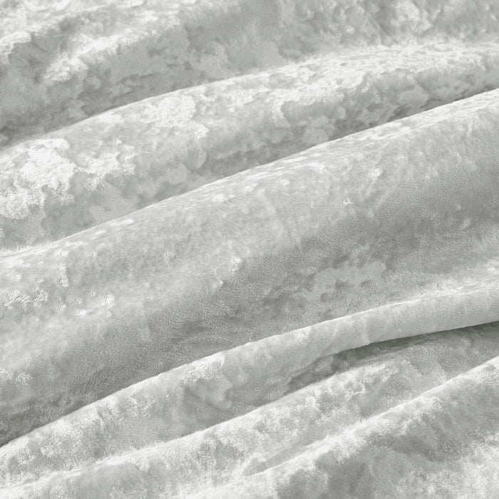 Mira - Crushed Velvet Sherpa Reversible Comforter Set - Silver - Simple Home Plus