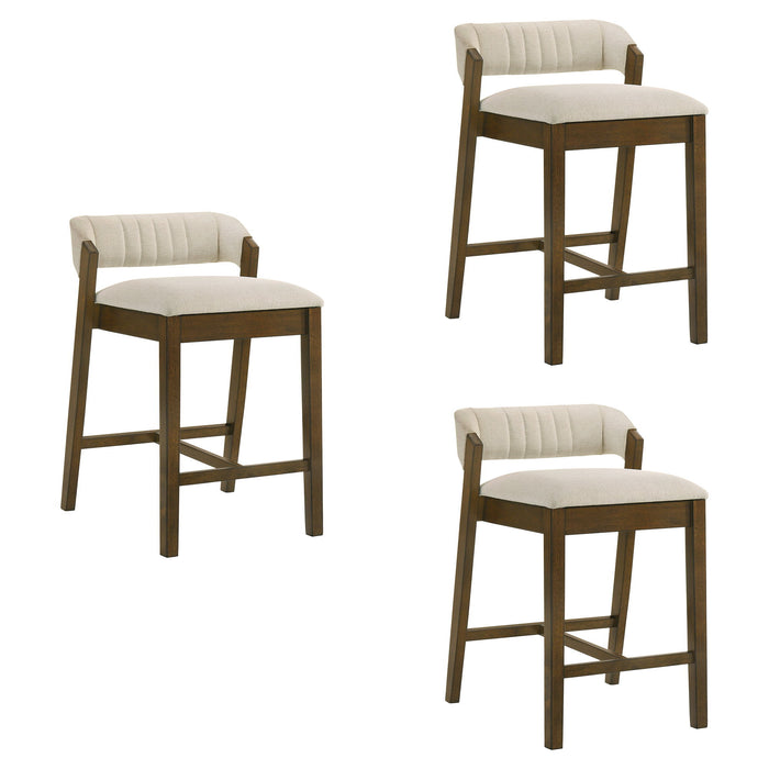 Landyn - 26" Sepia Brown Counter Height Rubberwood Barstool - Simple Home Plus