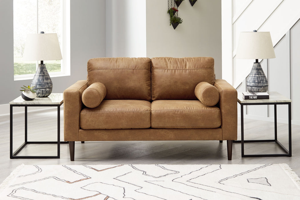 Telora - Caramel - Loveseat - Simple Home Plus
