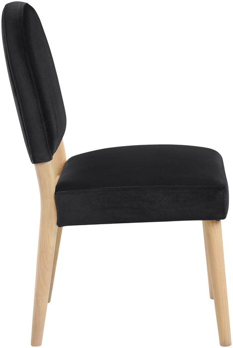 Varinelle - Velvet Dining Chair (Set of 2) - Natural Frame - Simple Home Plus