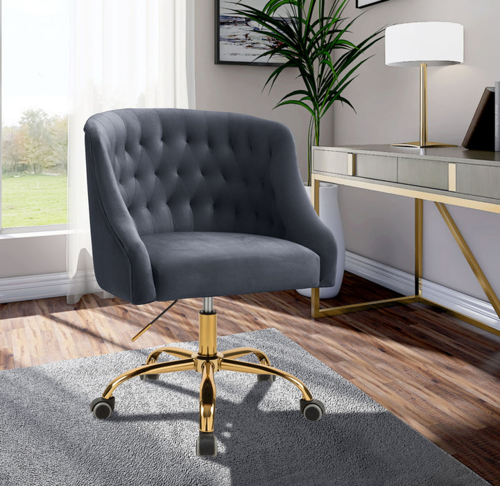 Arden - Office Chair with Gold Legs - Simple Home Plus