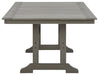 Visola - Gray - RECT Dining Table w/Umb OPT - Simple Home Plus
