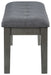 Hallanden - Black / Gray - Large UPH Dining Room Bench - Simple Home Plus