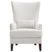 Pippin - Upholstered Wingback Accent Chair - Latte - Simple Home Plus