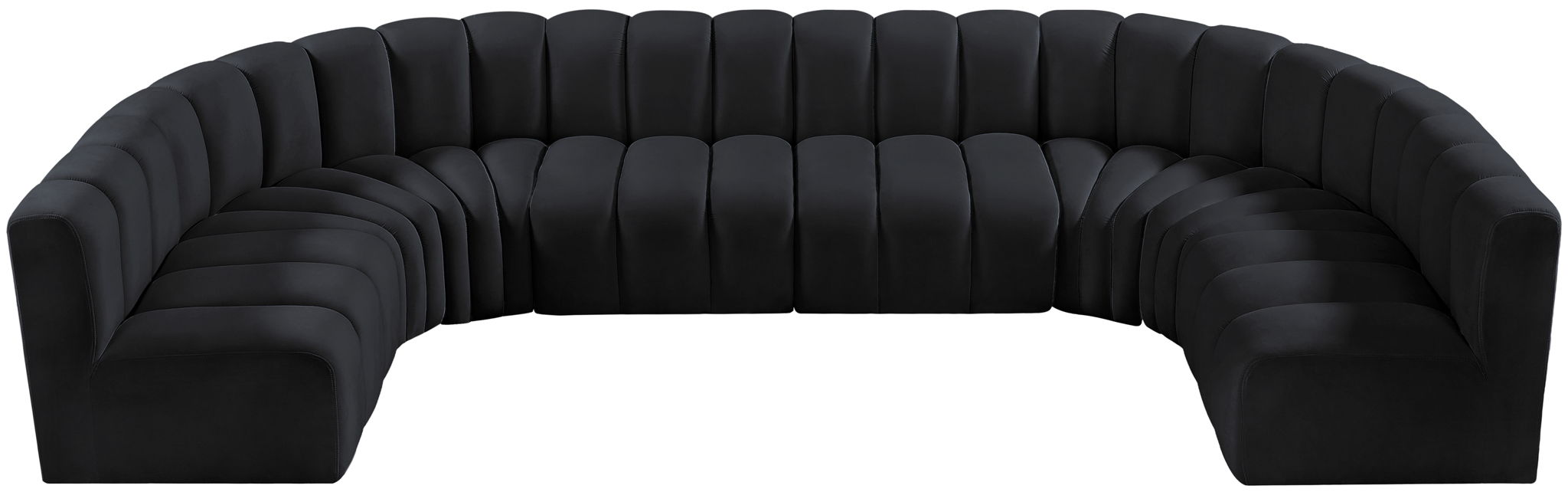 Arc - Velvet Modular U-Shaped Sectional - Simple Home Plus