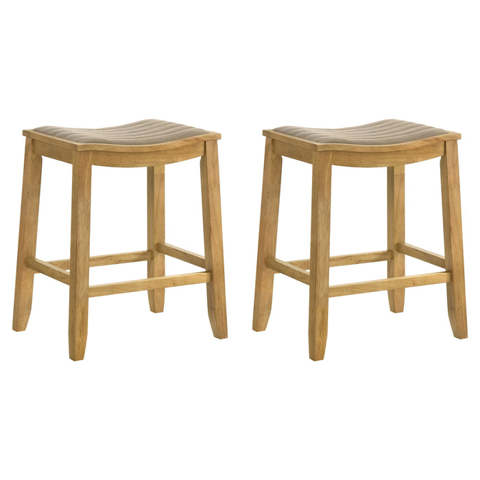 Iyani - Coastal Modern Wood Counter Height Kitchen Bar Stool - Simple Home Plus