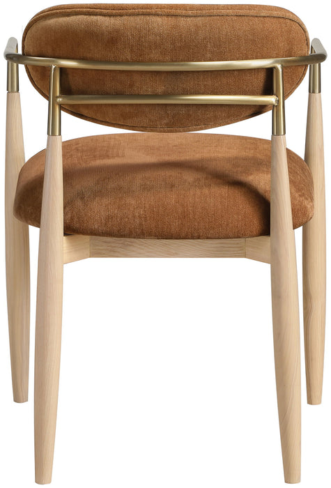 Riccio - Fabric Dining Arm Chair (Set of 2) - Natural Frame - Simple Home Plus