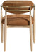 Riccio - Fabric Dining Arm Chair (Set of 2) - Natural Frame - Simple Home Plus