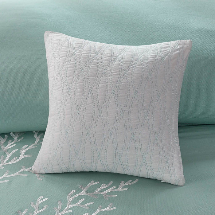 Coastline - Queen Comforter Set - Aqua - Simple Home Plus