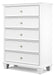 Fortman - White - Five Drawer Chest - Simple Home Plus