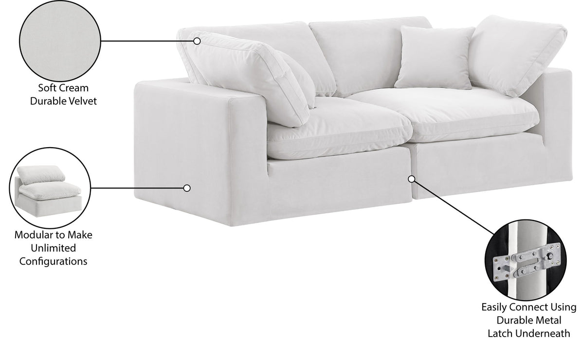 Comfy - Velvet Modular Sofa 2 Seats