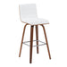 Vienna - Modern Swivel Bar Height Stool - Walnut Finished Wood Frame - Simple Home Plus