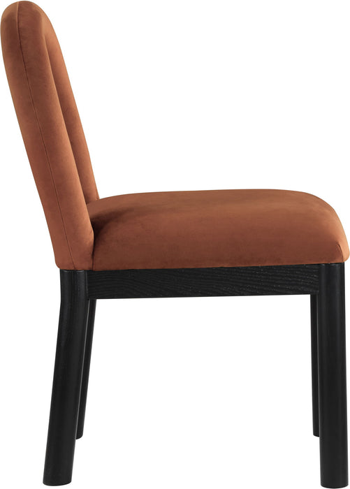 Conrad - Velvet Dining Chair With Black Legs - Simple Home Plus