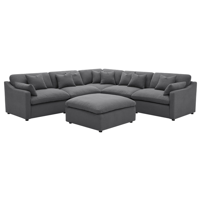 Hobson - Upholstered Modular Sectional Sofa With Ottoman - Simple Home Plus