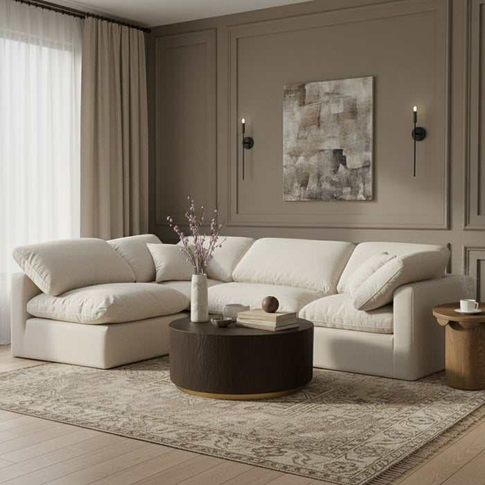 Indulge - Linen 4 Piece Modular Sectional - Simple Home Plus