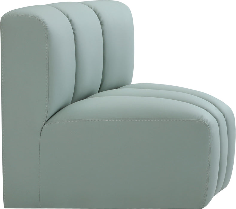 Arc - Faux Leather Curved Corner Chair - Simple Home Plus
