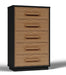 Kozmour - Five Drawer Chest - Black / Brown - Simple Home Plus