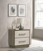 Fenwick - 2-Drawer Nightstand Bedside Table - Gray Oak - Simple Home Plus