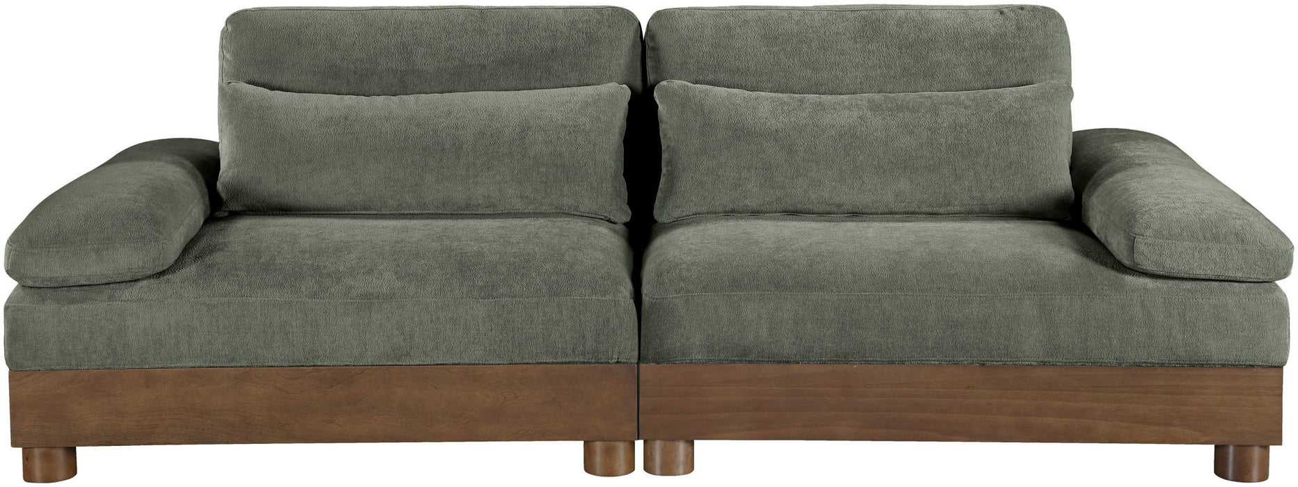 Turin - Chenille Fabric Upholstered Modular Sectional - Green - Simple Home Plus