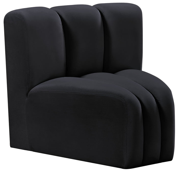 Arc - Velvet Curved Corner Chair - Simple Home Plus