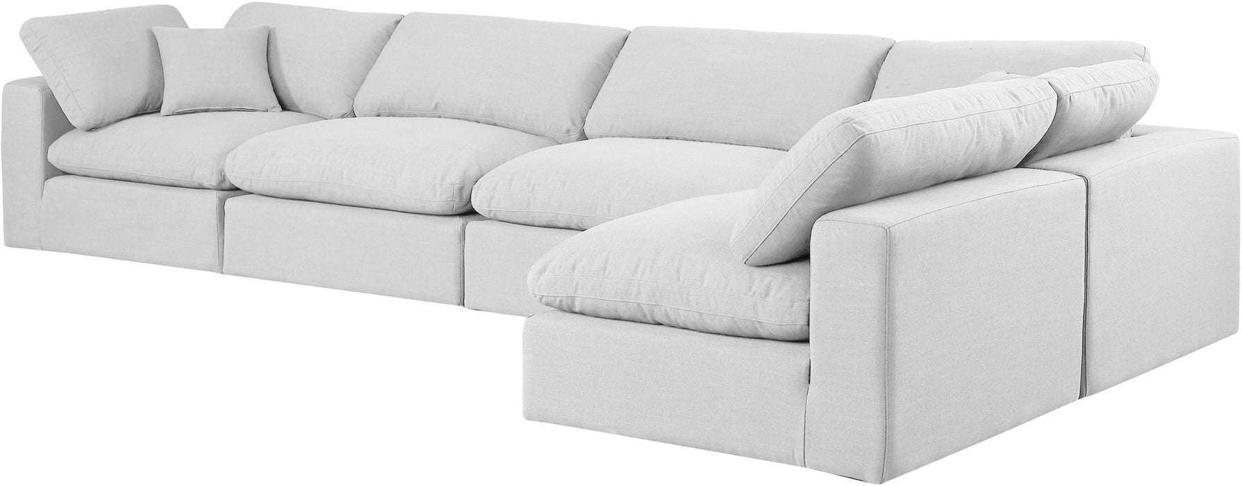 Comfy - 5 Piece Linen Modular Sectional - Simple Home Plus