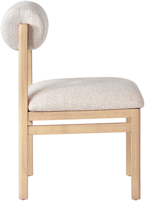 Roundhill - Fabric Dining Chair (Set of 2) - Natural Frame - Simple Home Plus