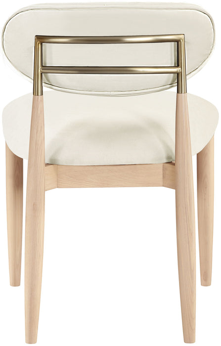 Riccio - Faux Leather Dining Side Chair (Set of 2) - Natural Frame - Simple Home Plus