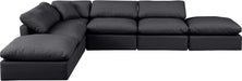 Indulge - Faux Leather 6 Piece Modular Armless Sectional - Simple Home Plus