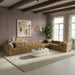 Rummi - Velvet Performance Fabric Upholstered 8 Piece Modular Sectional (With 3 Corner Chairs) - Simple Home Plus