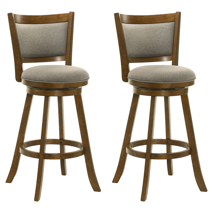 Aiden - Modern Farmhouse Swivel Wood Bar Height Kitchen Bar Stool - Simple Home Plus