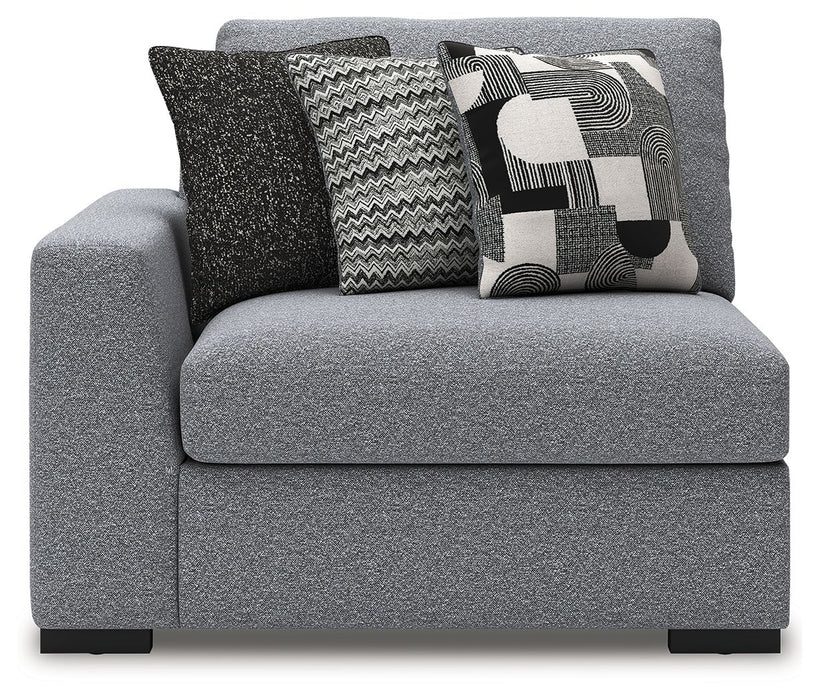 Bealton - LAF Corner Chair - Salt And Pepper - Simple Home Plus