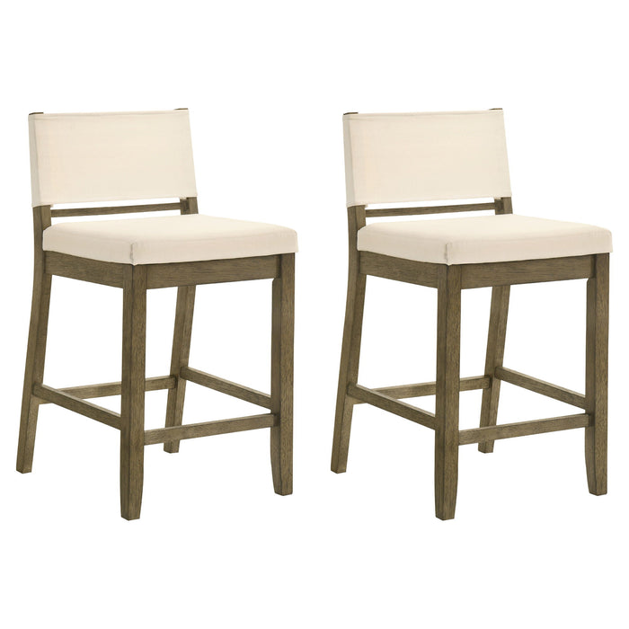 Yaneli - Contemporary Natural Wood Counter Height Kitchen Bar Stool - Simple Home Plus