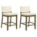 Yaneli - Contemporary Natural Wood Counter Height Kitchen Bar Stool - Simple Home Plus