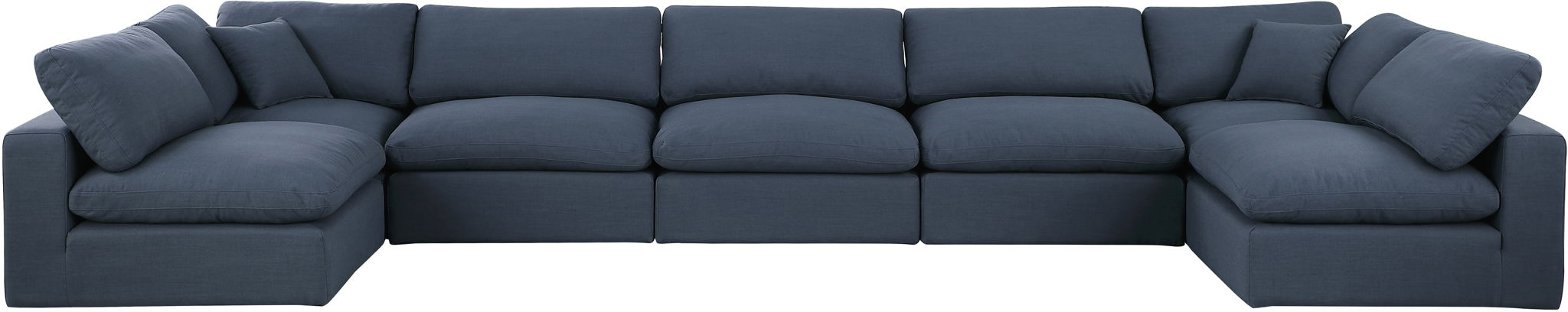 Comfy - 7 Piece Linen Modular Armless Sectional - Simple Home Plus